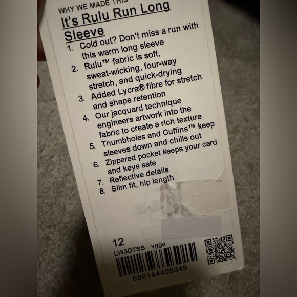 Lululemon Its Rulu Run Long Sleeve Shirt Heritage Camo Jacquard Vapor Gull Grey - Picture 8 of 8